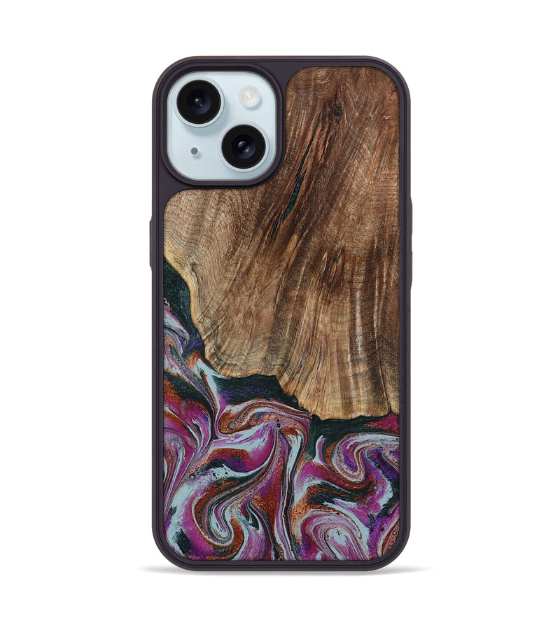 iPhone 15 Wood Phone Case - Ulysses (Green, 795380)