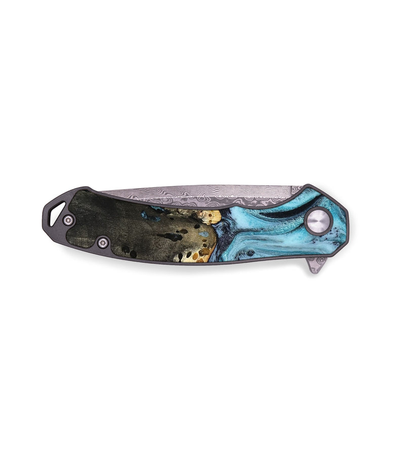 EDC Wood Pocket Knife - Corinne (Blue, 795386)