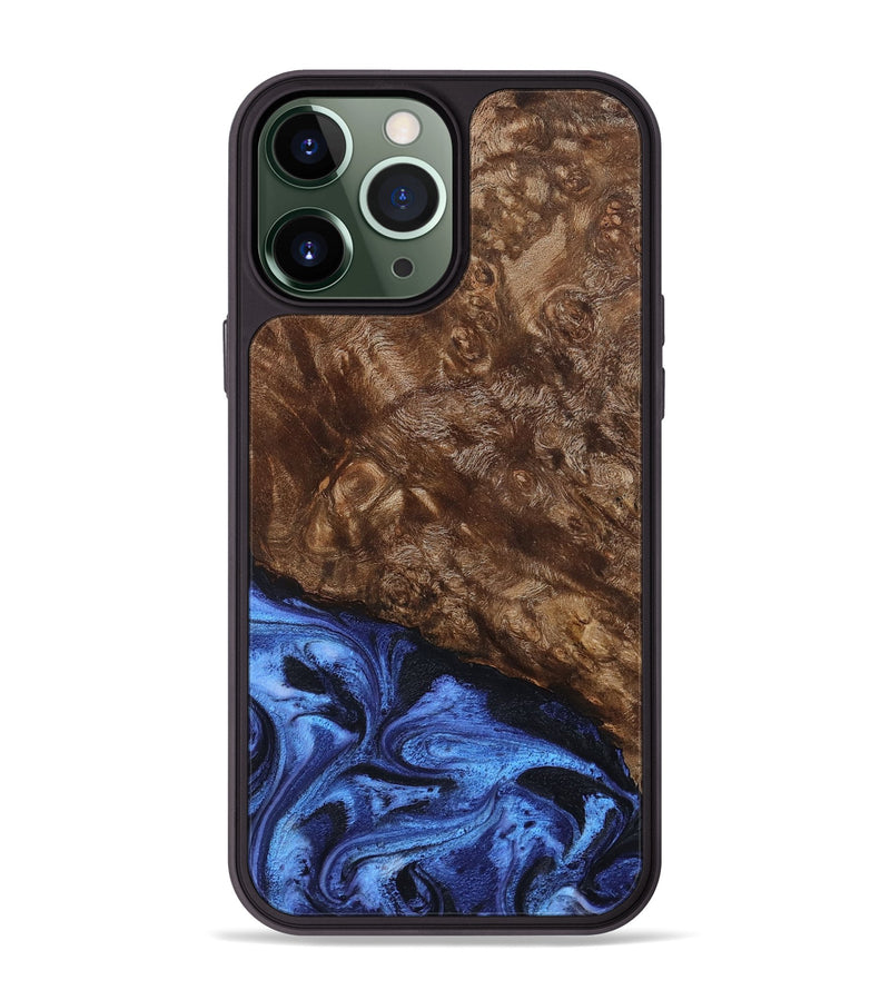 iPhone 13 Pro Max Wood Phone Case - Shani (Blue, 795388)