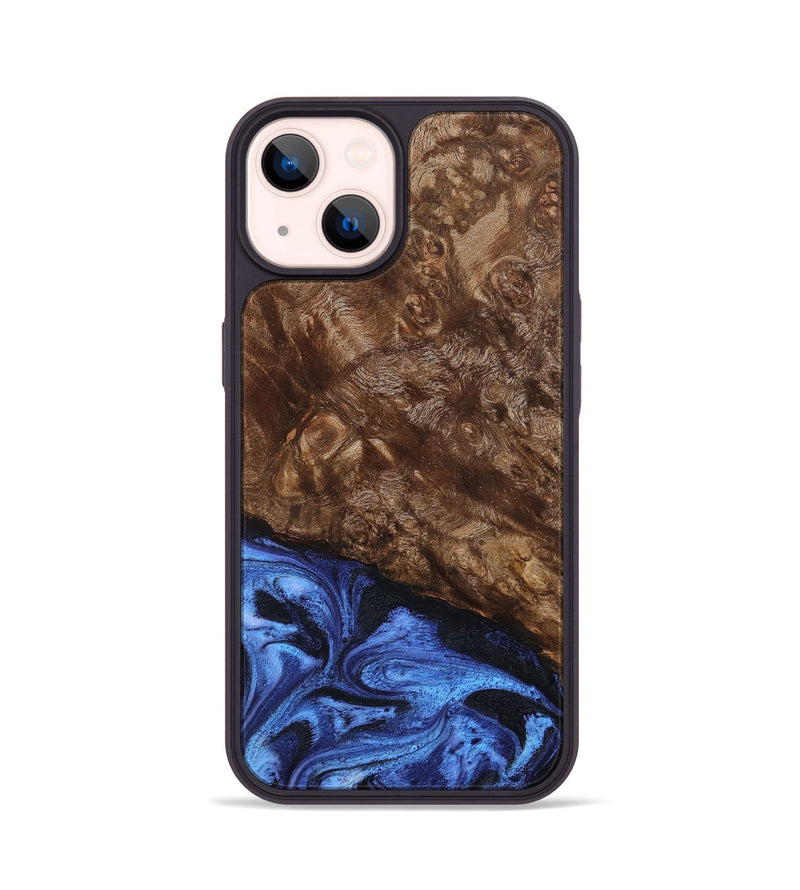 iPhone 14 Wood Phone Case - Shani (Blue, 795388)