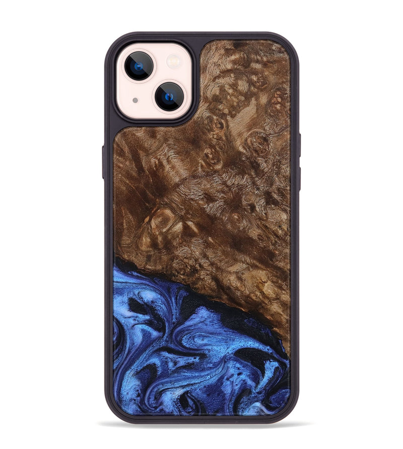 iPhone 14 Plus Wood Phone Case - Shani (Blue, 795388)