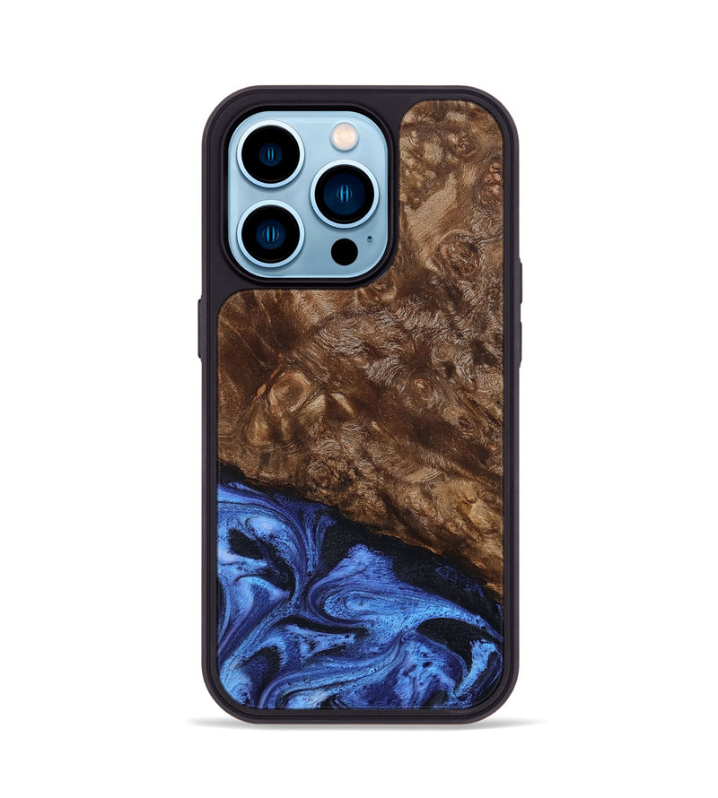 iPhone 14 Pro Wood Phone Case - Shani (Blue, 795388)