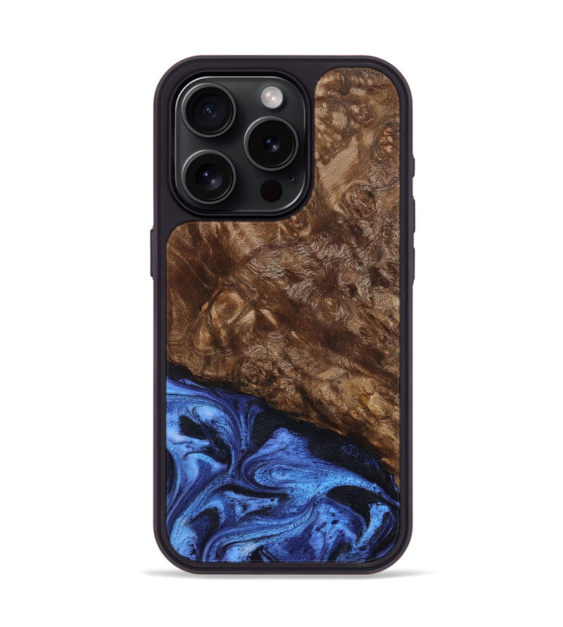 iPhone 15 Pro Wood Phone Case - Shani (Blue, 795388)