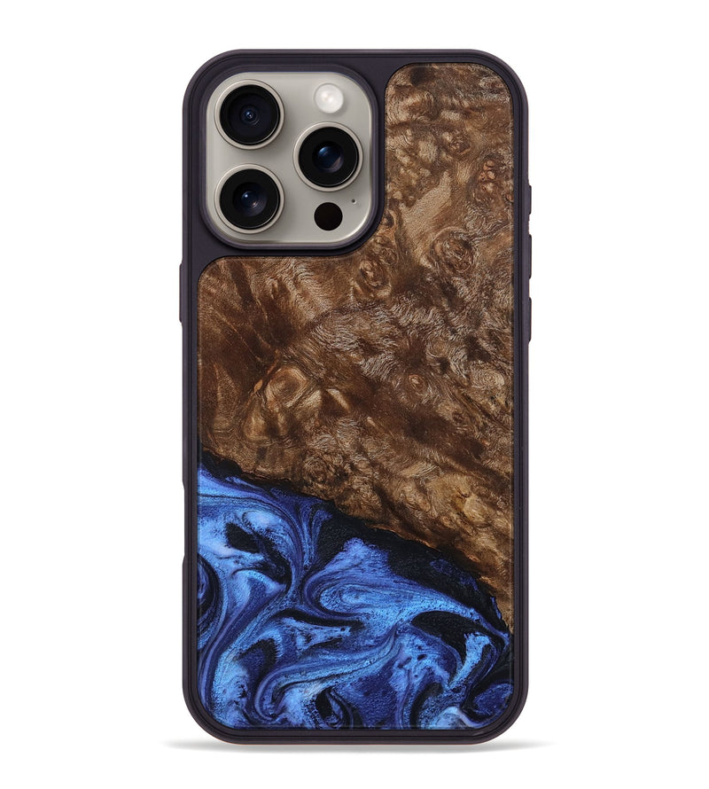 iPhone 16 Pro Max Wood Phone Case - Shani (Blue, 795388)