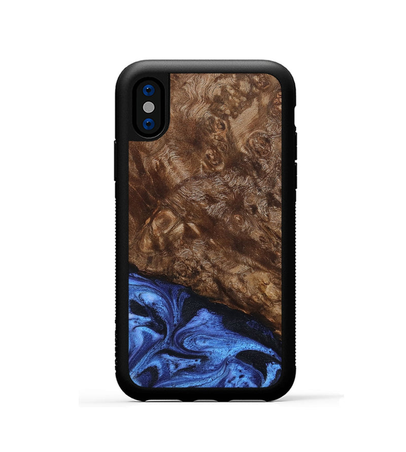 iPhone Xs Wood Phone Case - Shani (Blue, 795388)