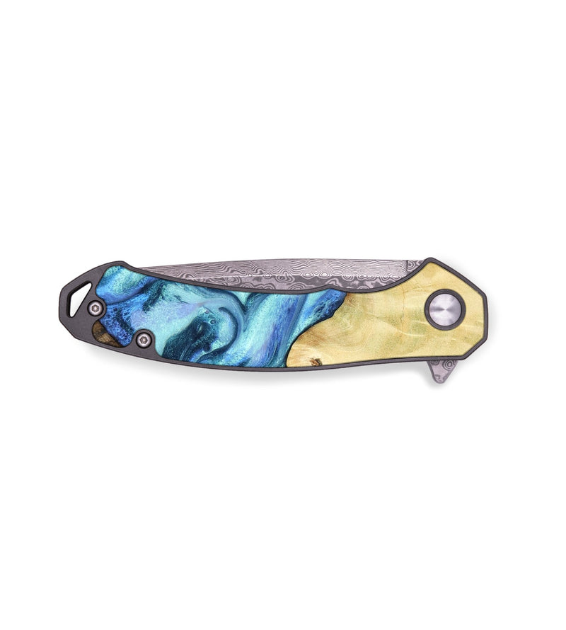 EDC Wood Pocket Knife - Jeff (Blue, 795389)