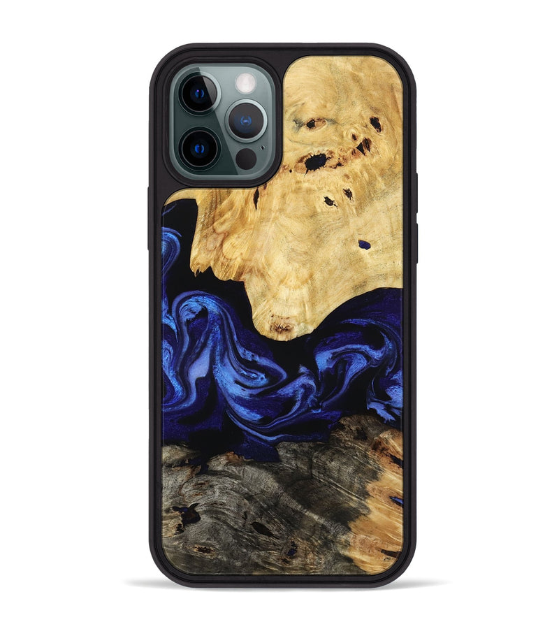 iPhone 12 Pro Max Wood Phone Case - Sevyn (Blue, 795391)