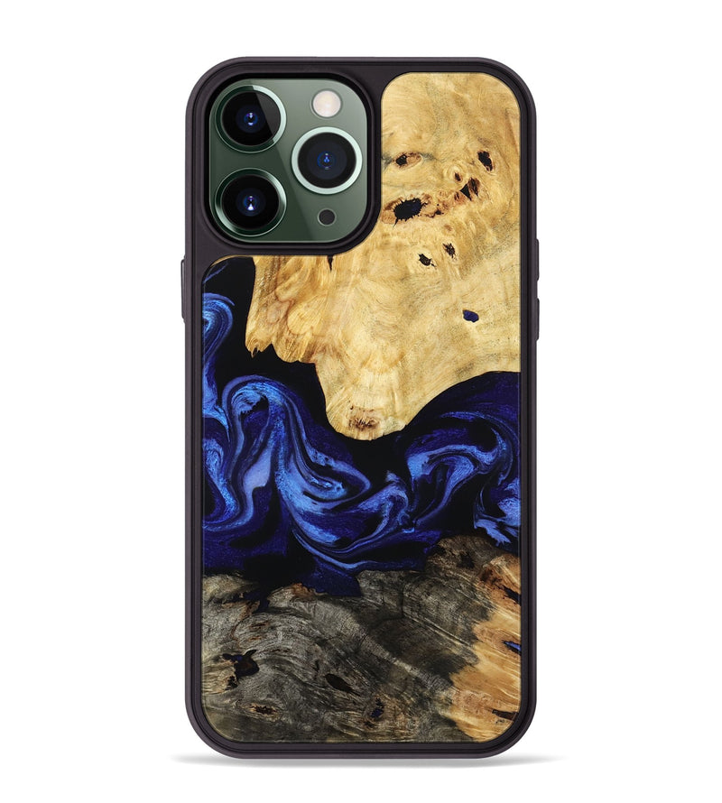 iPhone 13 Pro Max Wood Phone Case - Sevyn (Blue, 795391)