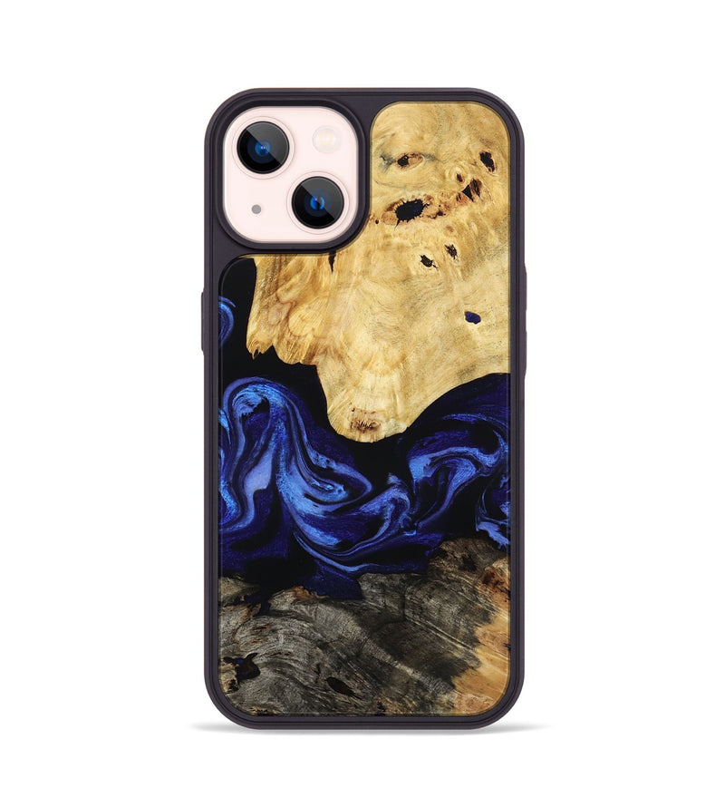 iPhone 14 Wood Phone Case - Sevyn (Blue, 795391)