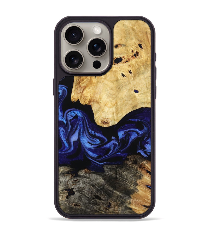 iPhone 15 Pro Max Wood Phone Case - Sevyn (Blue, 795391)