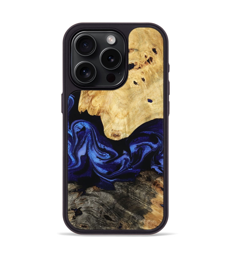 iPhone 15 Pro Wood Phone Case - Sevyn (Blue, 795391)