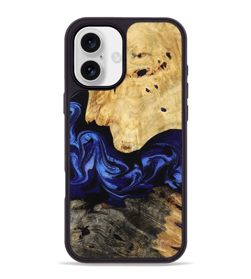 iPhone 16 Plus Wood Phone Case - Sevyn (Blue, 795391)