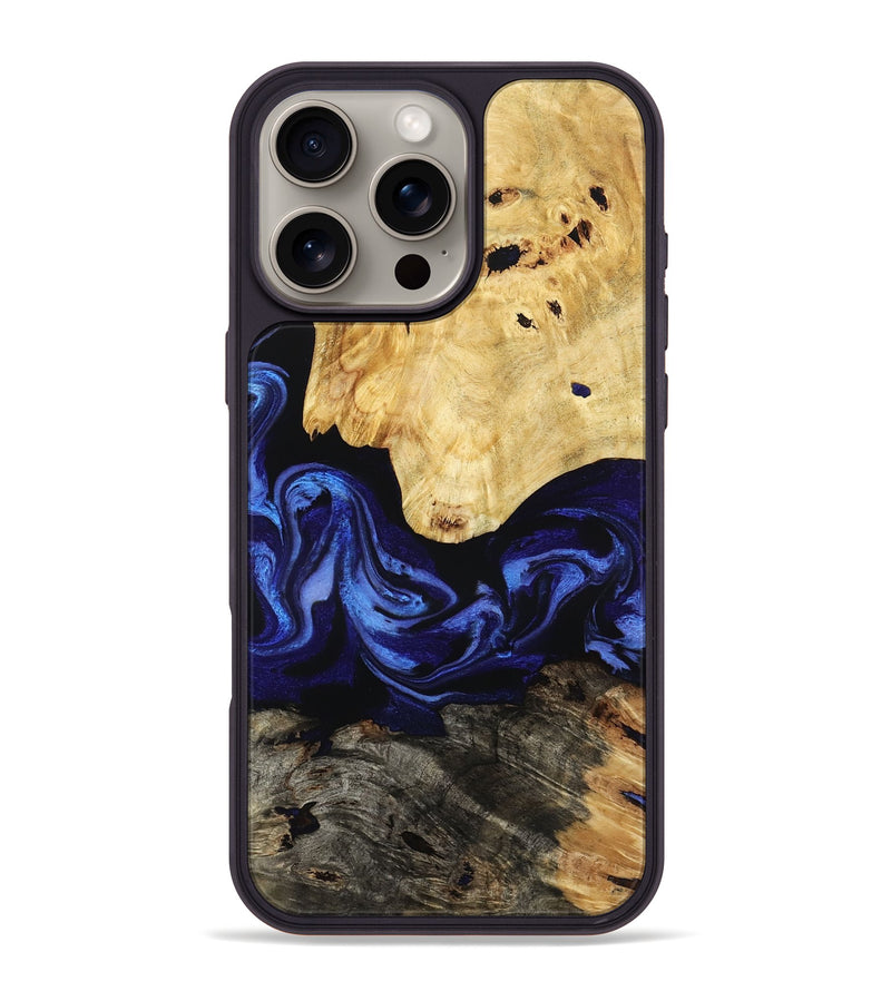 iPhone 16 Pro Max Wood Phone Case - Sevyn (Blue, 795391)