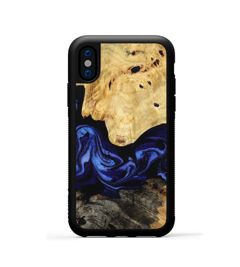 iPhone Xs Wood Phone Case - Sevyn (Blue, 795391)