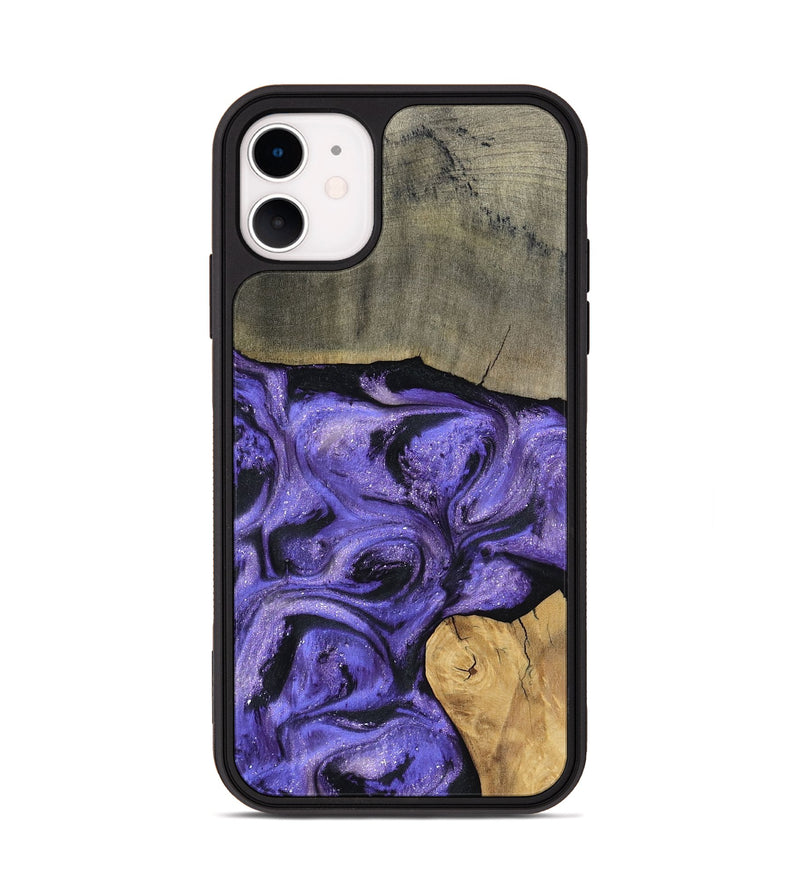 iPhone 11 Wood Phone Case - Cloyd (Purple, 795416)