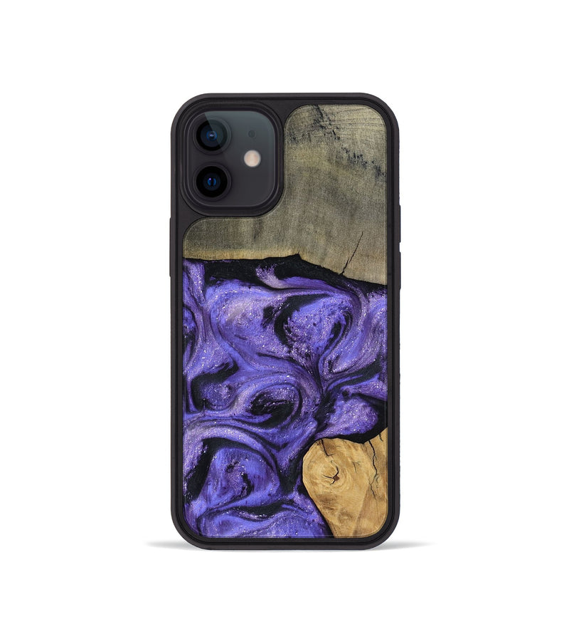 iPhone 12 mini Wood Phone Case - Cloyd (Purple, 795416)