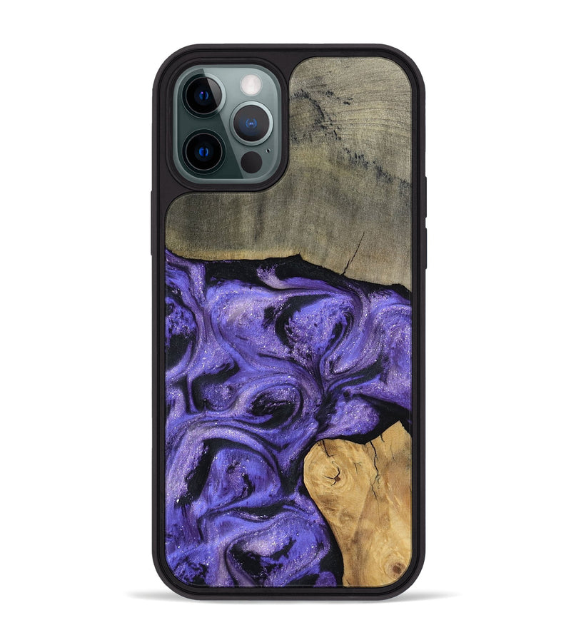 iPhone 12 Pro Max Wood Phone Case - Cloyd (Purple, 795416)