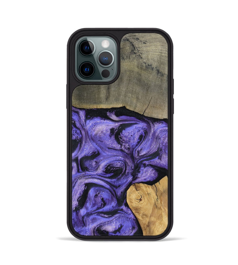 iPhone 12 Pro Wood Phone Case - Cloyd (Purple, 795416)