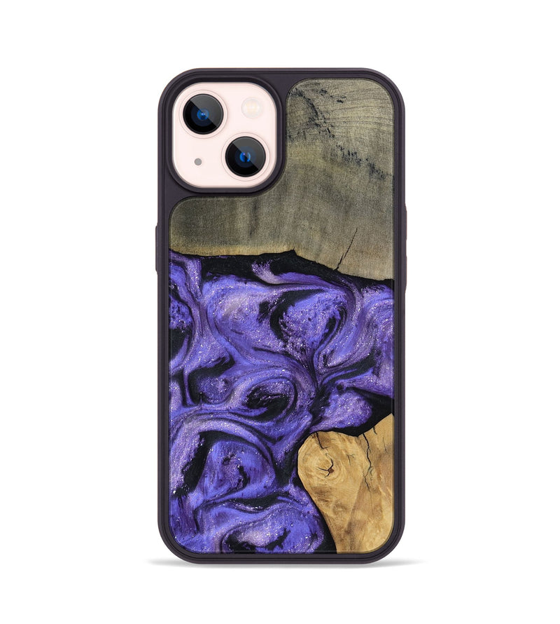 iPhone 14 Wood Phone Case - Cloyd (Purple, 795416)