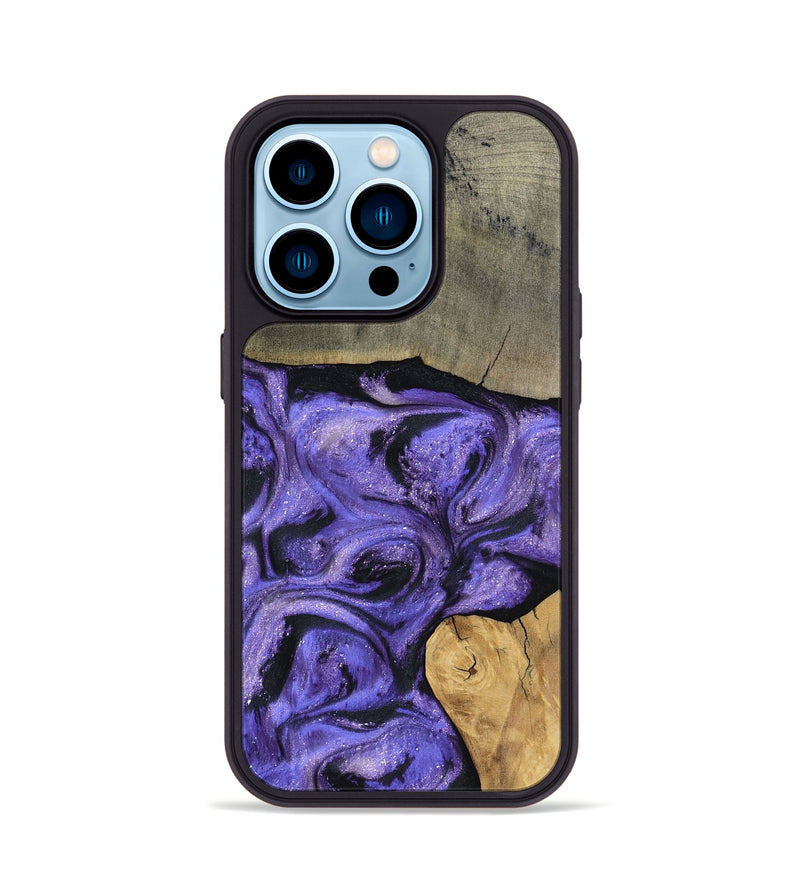 iPhone 14 Pro Wood Phone Case - Cloyd (Purple, 795416)