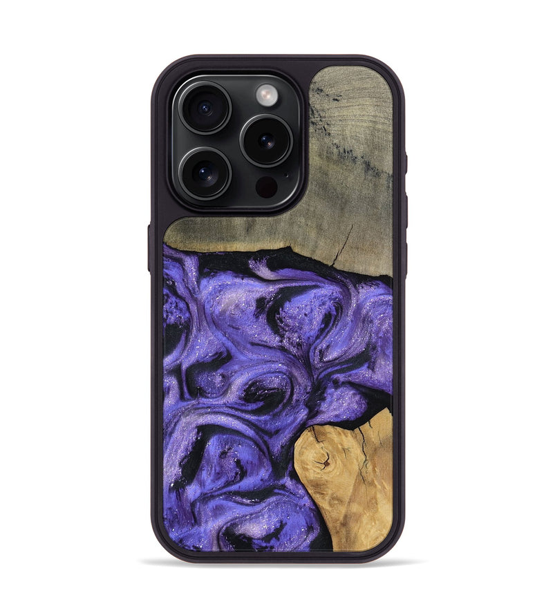 iPhone 15 Pro Wood Phone Case - Cloyd (Purple, 795416)