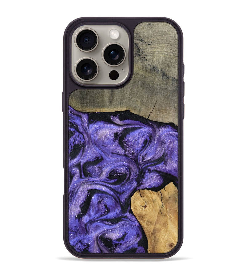 iPhone 16 Pro Max Wood Phone Case - Cloyd (Purple, 795416)