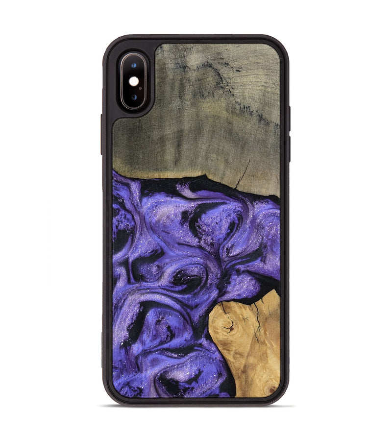 iPhone Xs Max Wood Phone Case - Cloyd (Purple, 795416)