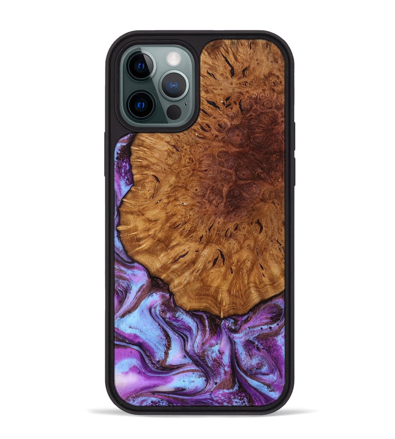 iPhone 12 Pro Max Wood Phone Case - Veda (Purple, 795420)