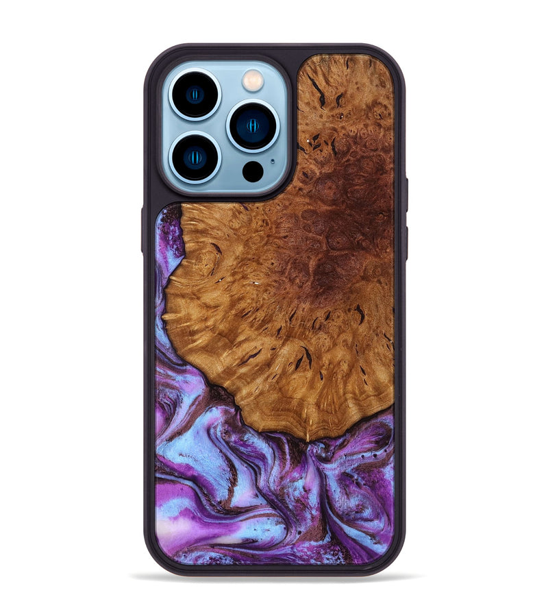 iPhone 14 Pro Max Wood Phone Case - Veda (Purple, 795420)