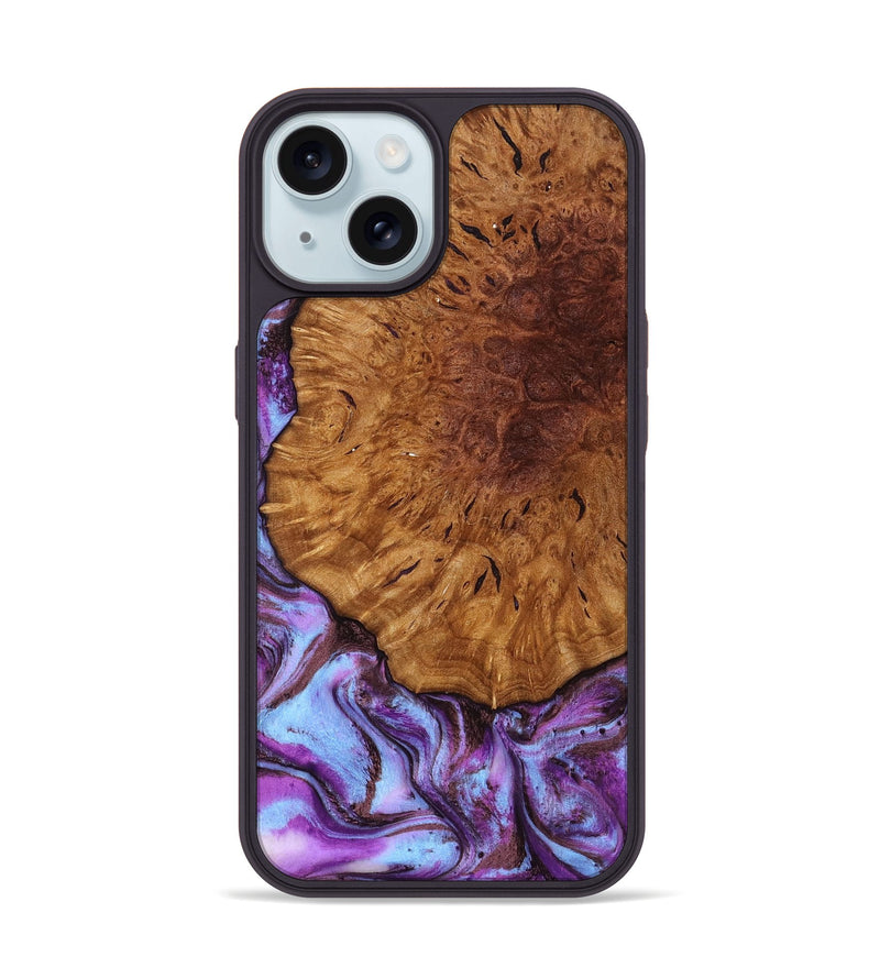 iPhone 15 Wood Phone Case - Veda (Purple, 795420)