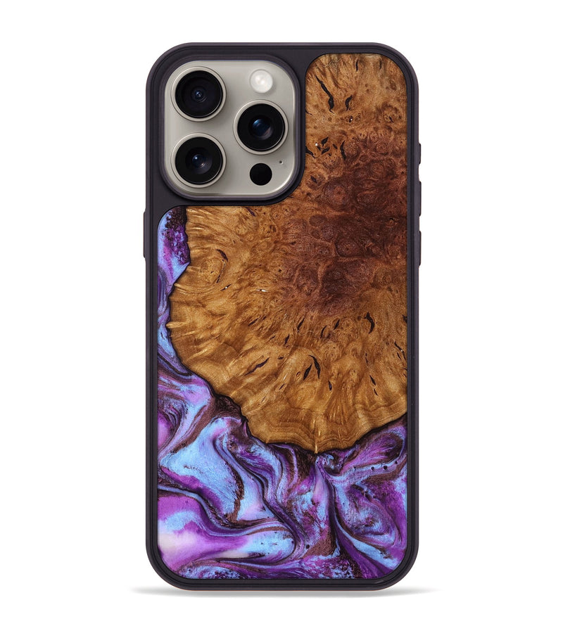 iPhone 15 Pro Max Wood Phone Case - Veda (Purple, 795420)