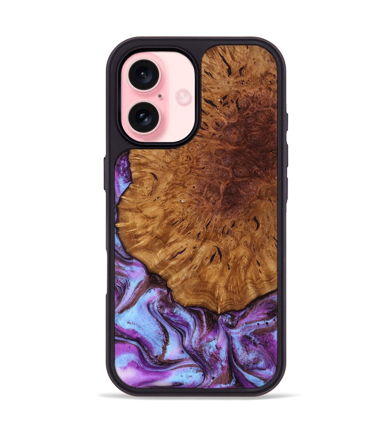 iPhone 16 Wood Phone Case - Veda (Purple, 795420)