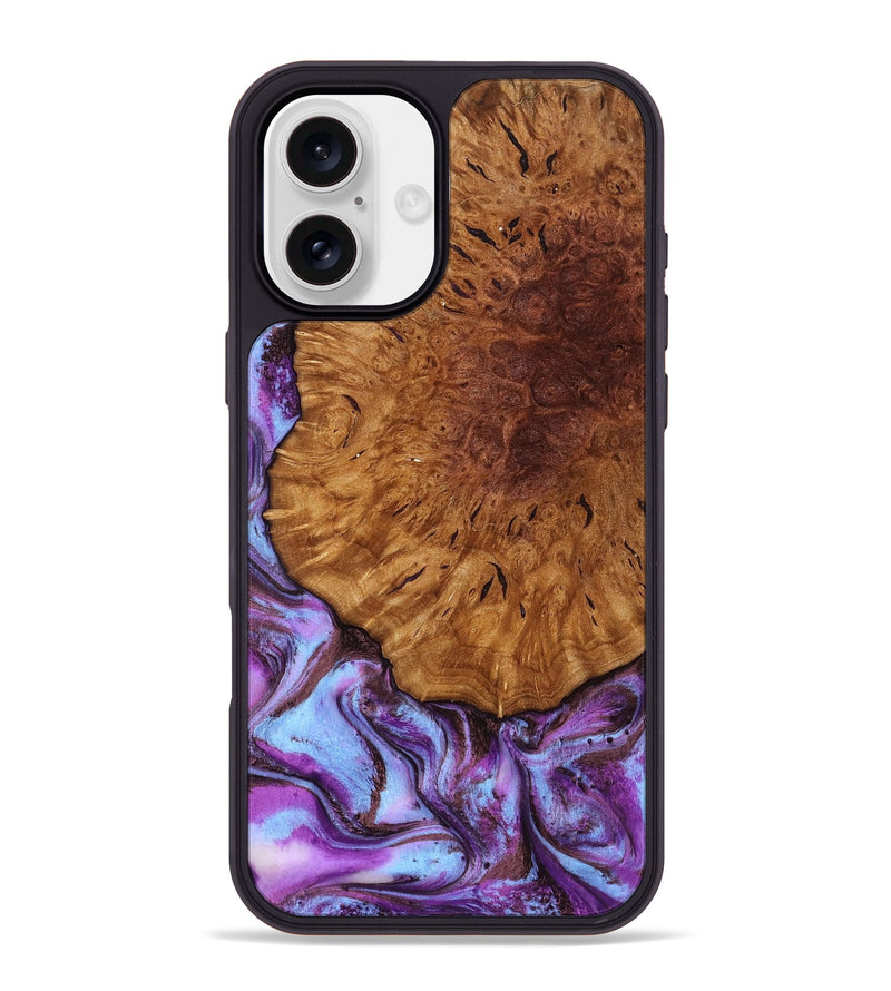 iPhone 16 Plus Wood Phone Case - Veda (Purple, 795420)