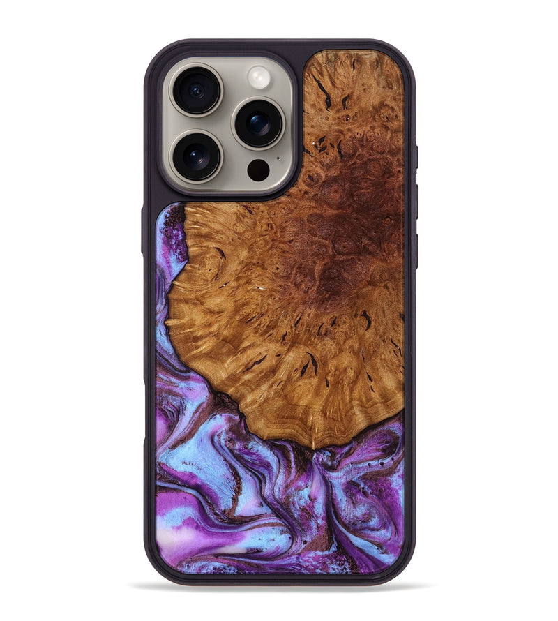 iPhone 16 Pro Max Wood Phone Case - Veda (Purple, 795420)