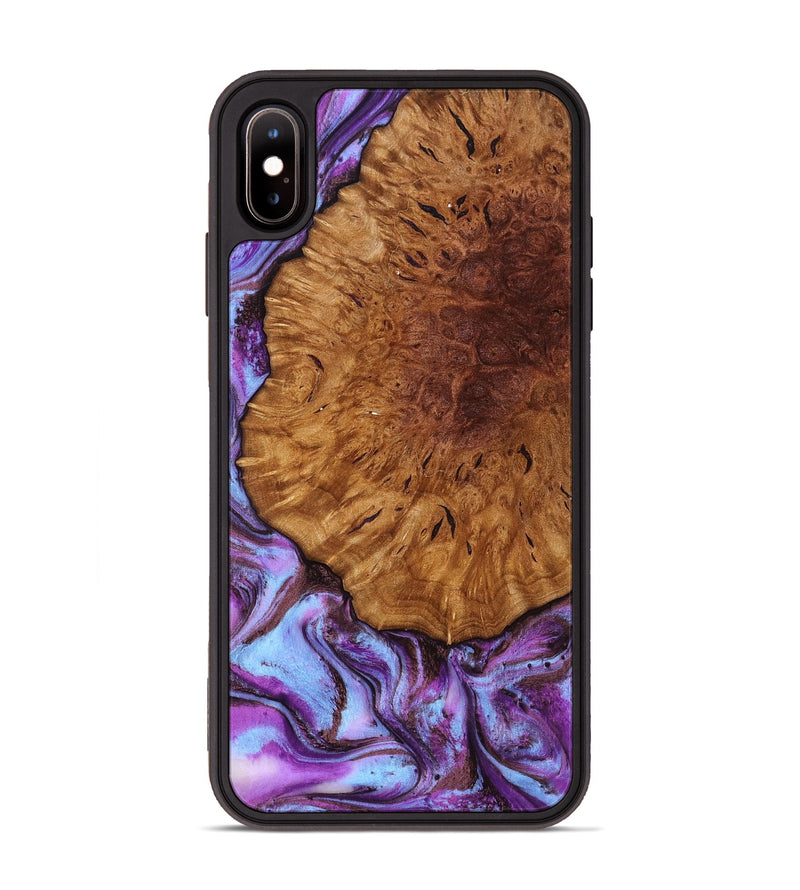 iPhone Xs Max Wood Phone Case - Veda (Purple, 795420)