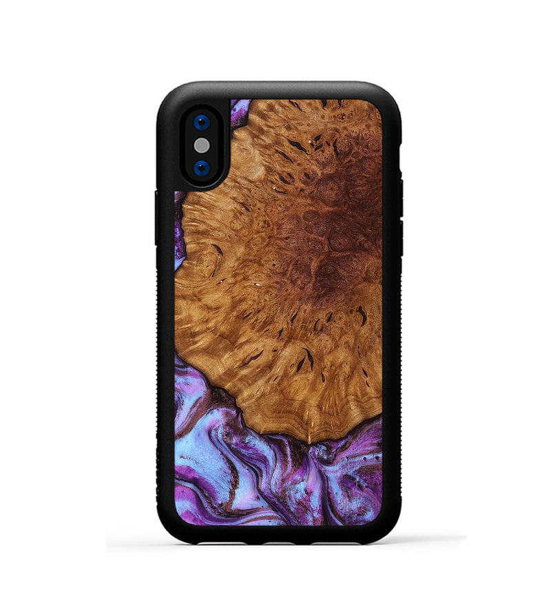 iPhone Xs Wood Phone Case - Veda (Purple, 795420)