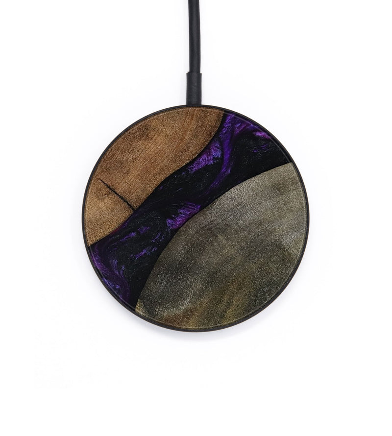 Circle Wood Wireless Charger - Zeke (Purple, 795422)