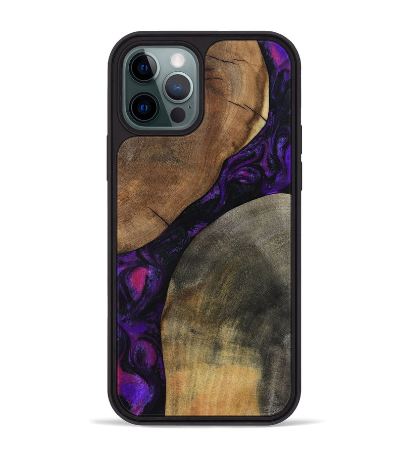 iPhone 12 Pro Max Wood Phone Case - Zeke (Purple, 795422)