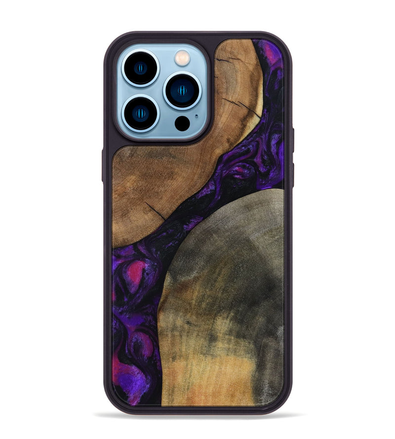 iPhone 14 Pro Max Wood Phone Case - Zeke (Purple, 795422)