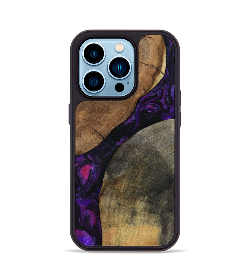 iPhone 14 Pro Wood Phone Case - Zeke (Purple, 795422)