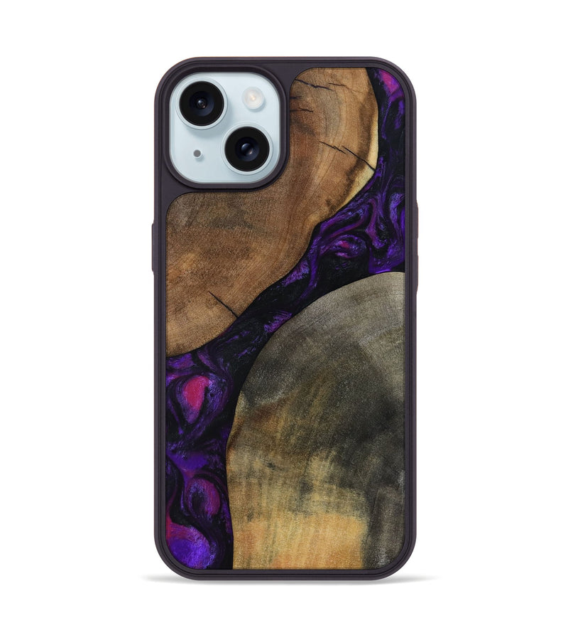 iPhone 15 Wood Phone Case - Zeke (Purple, 795422)