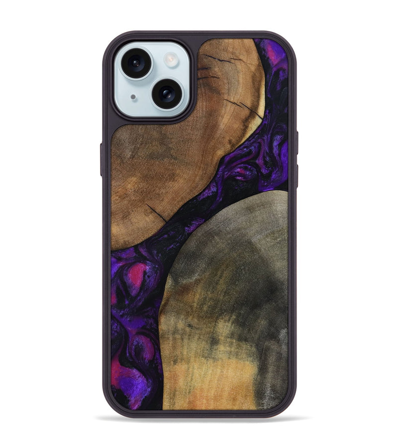 iPhone 15 Plus Wood Phone Case - Zeke (Purple, 795422)