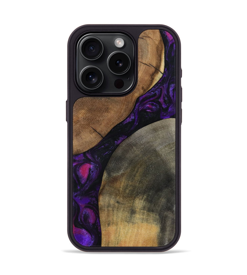 iPhone 15 Pro Wood Phone Case - Zeke (Purple, 795422)
