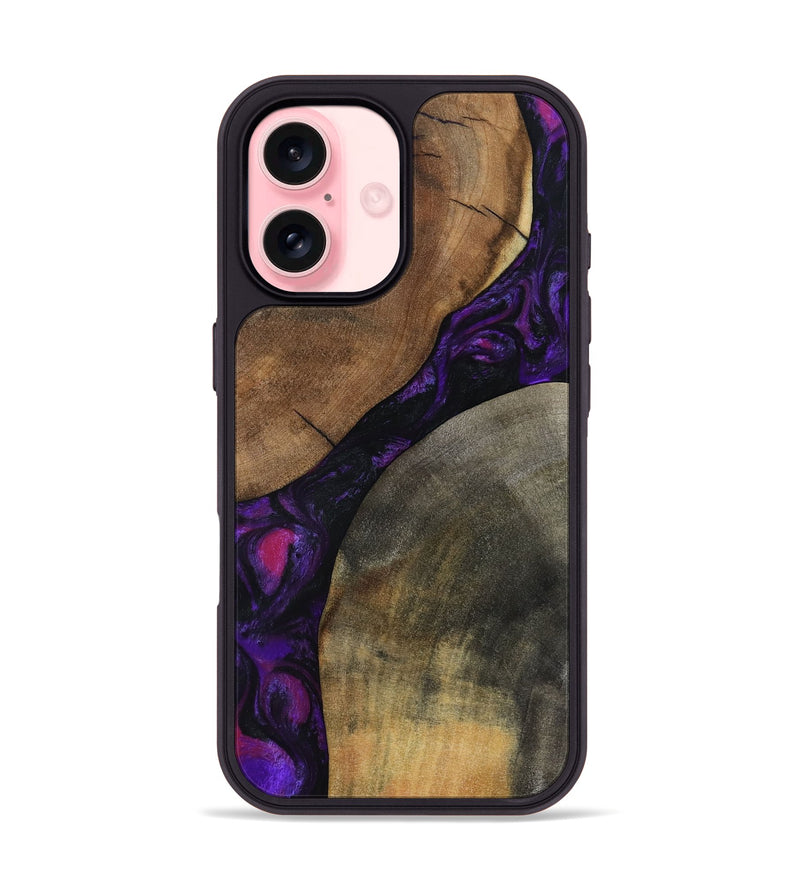 iPhone 16 Wood Phone Case - Zeke (Purple, 795422)