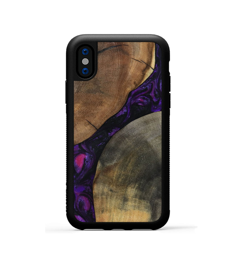 iPhone Xs Wood Phone Case - Zeke (Purple, 795422)
