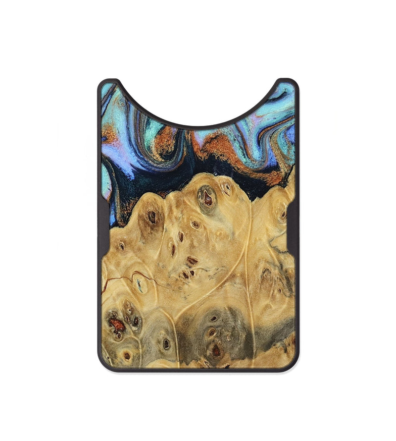 Alloy Wood Wallet - Tawnya (Teal & Gold, 795441)