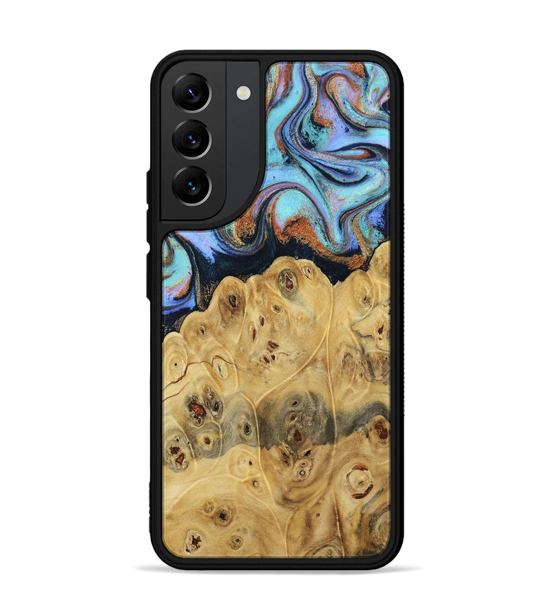 Galaxy S22 Plus Wood Phone Case - Tawnya (Teal & Gold, 795441)
