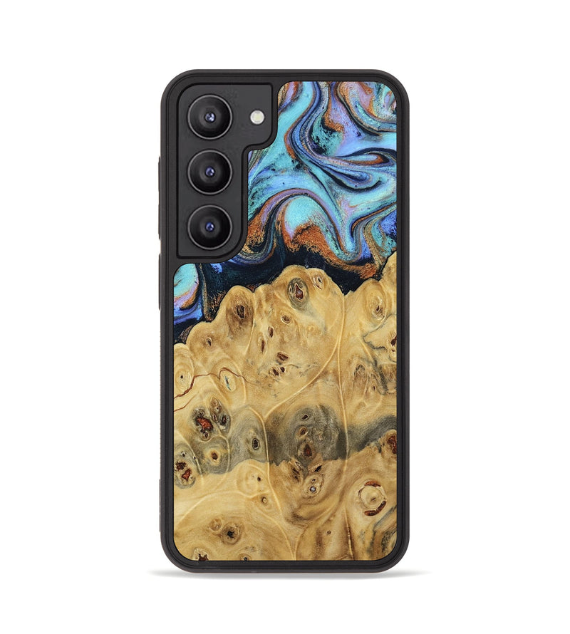 Galaxy S23 Wood Phone Case - Tawnya (Teal & Gold, 795441)