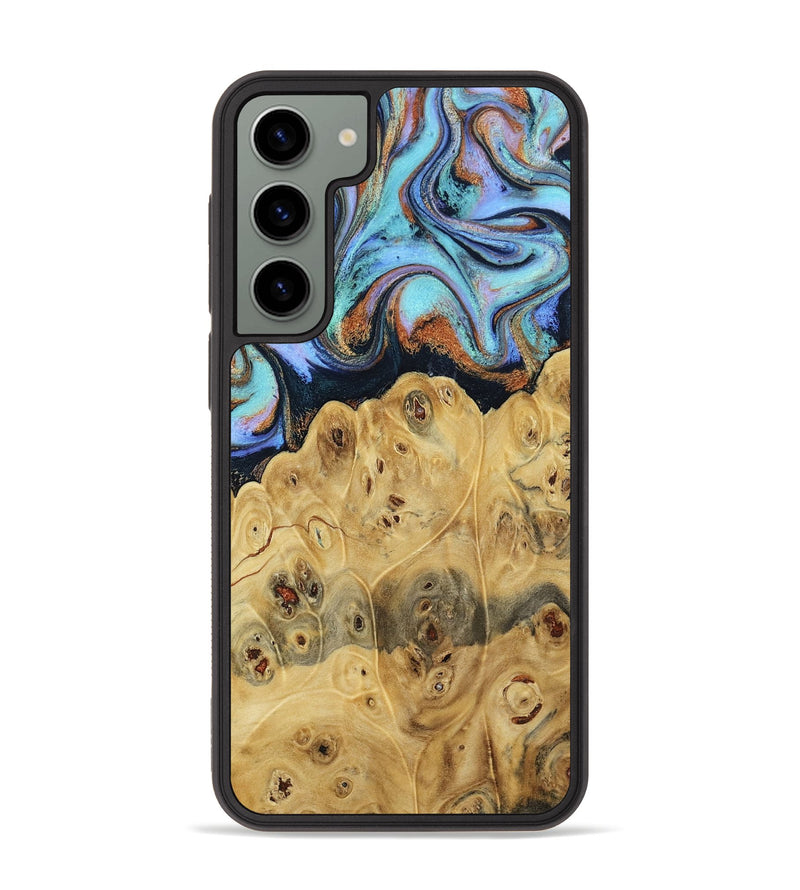Galaxy S23 Plus Wood Phone Case - Tawnya (Teal & Gold, 795441)