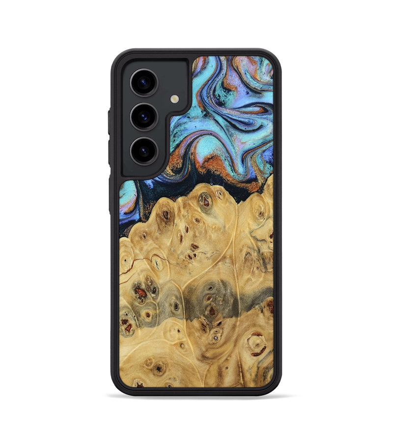 Galaxy S24 Wood Phone Case - Tawnya (Teal & Gold, 795441)